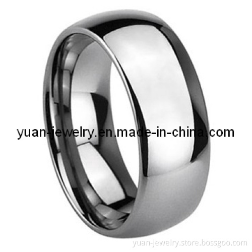 Classy 8mm Dome Style Comfort Fit Mens Tungsten Carbide Wedding Band Ring